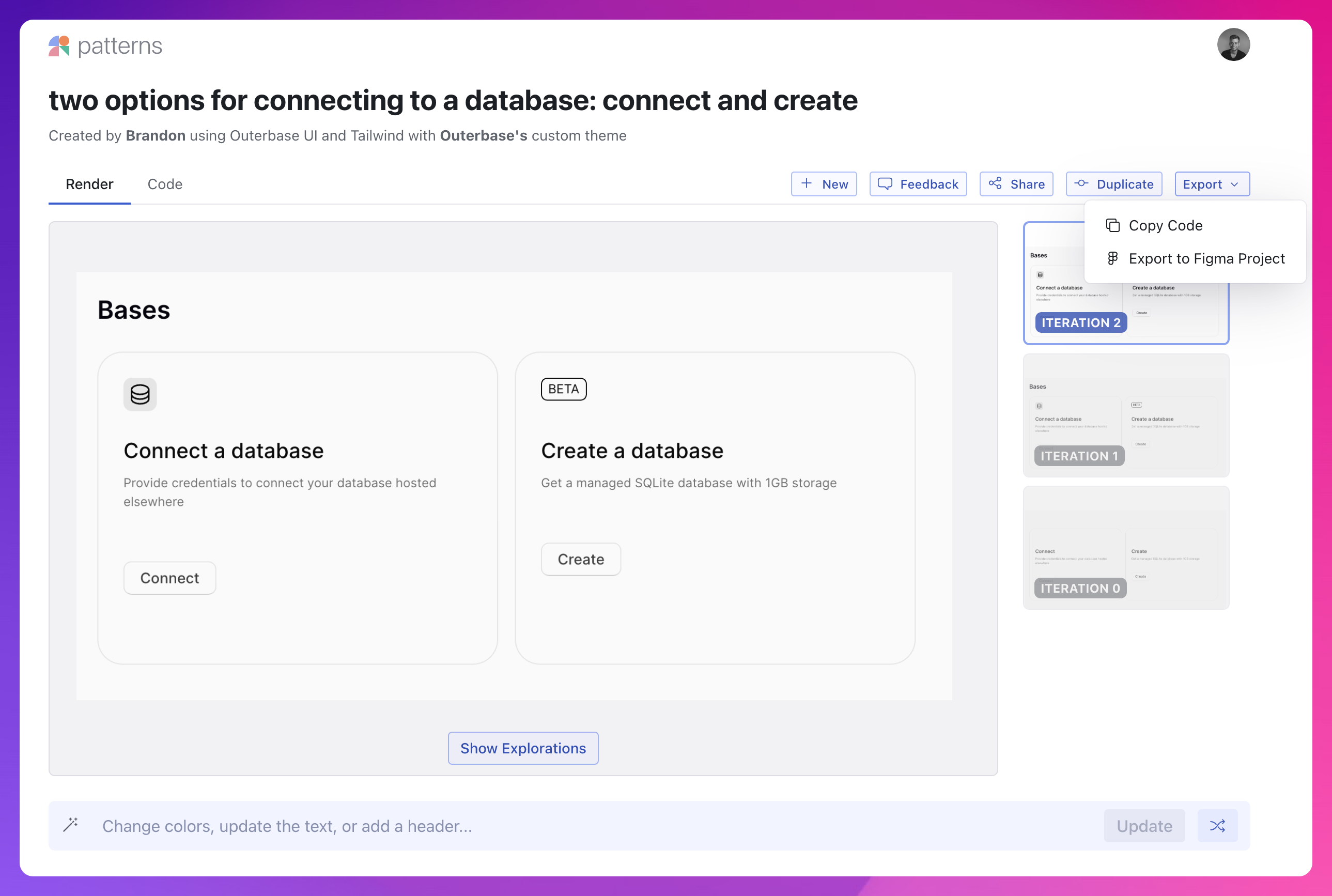 Outerbase Usage Editor